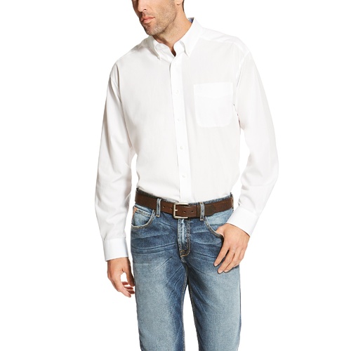 Mens Sold White Wrinkle Free Shirt [Size: XXL]