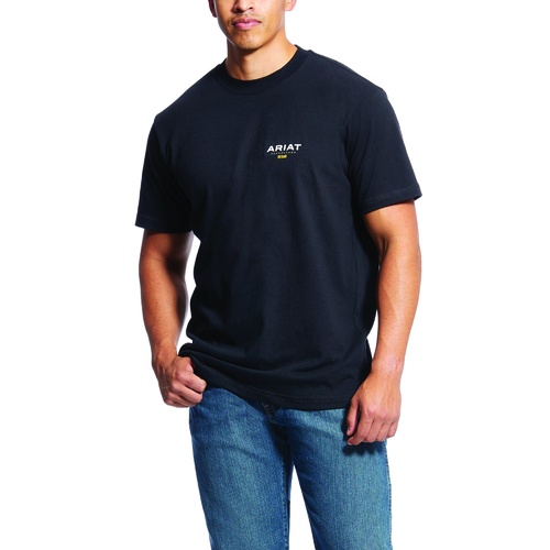 Mens Rebar Cotton Strong Tee, Navy [Size: S]