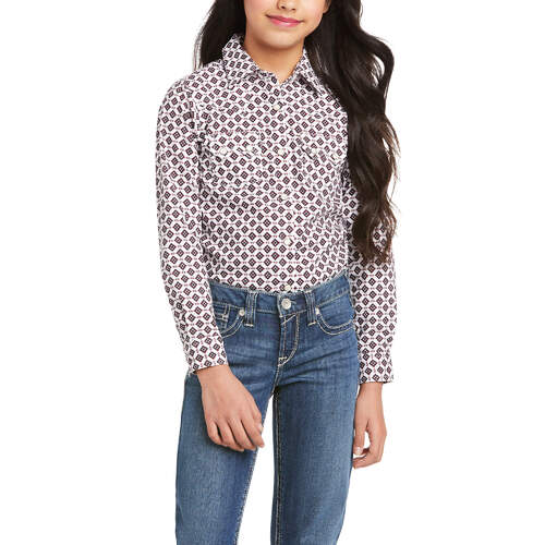 Girls REAL Mill Snap Shirt [Size: M]
