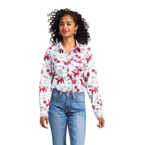 Womens VenTEK Stretch Shirt, Lost in Paradise [Size: L]