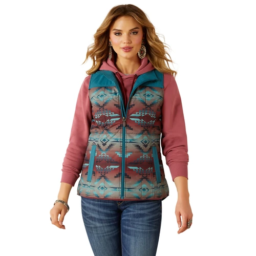 Ariat Womens Crius Insulated Vest, Inez Blanket Print [Size: S] - main image