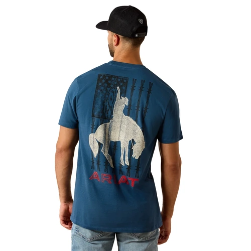 Ariat Mens Flag Bronco Classic Fit T-Shirt, Largo [Size: S] - main image