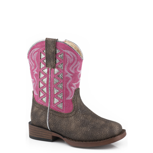 Toddler Askook Boots, Brown/Pink [Size: 5T]