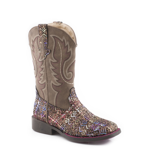 Kids Glitter Aztec, Multi/Brown [Size: 2]