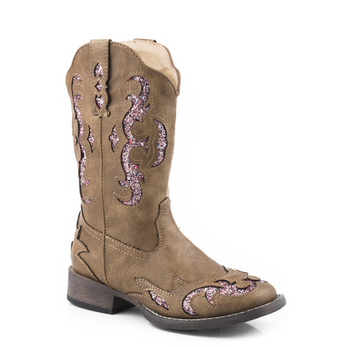 Kids Glitter Gypsy, Tan/Pink [Size: 10]