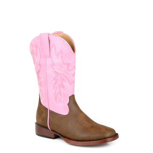 Roper Big Kids Gretchen Boots, Pink [Size: 6] - main image