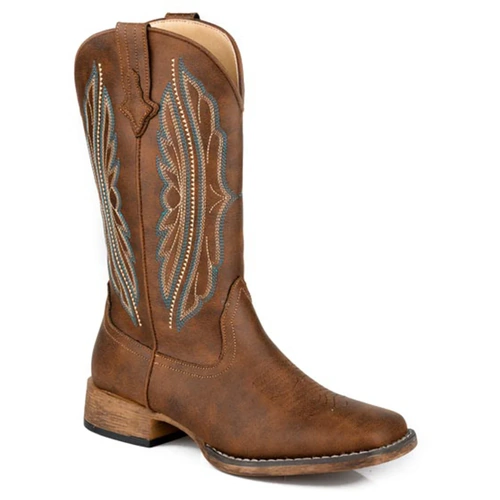 Roper Womens Loretta Western Boots, Brown [Size: 11] - main image