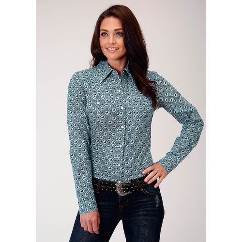 Womens Amarillo Blue Ride Shirt [Size: XS]