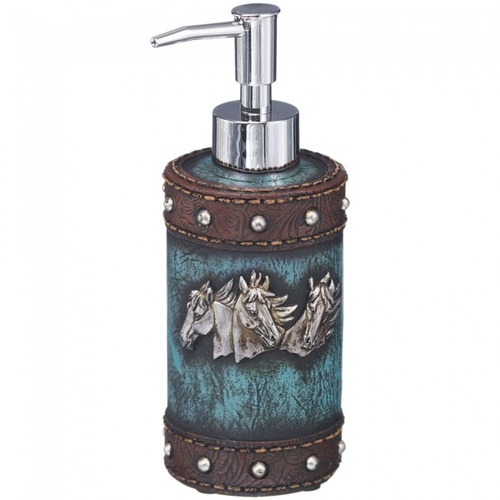 Horse Head and Blue Leather Soap Pump