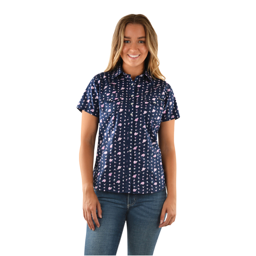Womens Rheanna Print S/S Shirt [Size: 22]