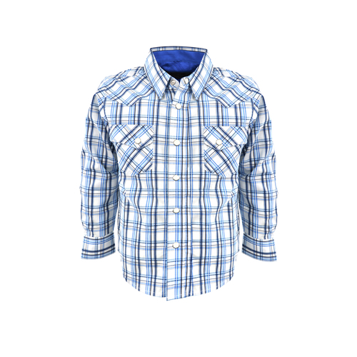 Boys Cater Check Shirt [Size: 6]