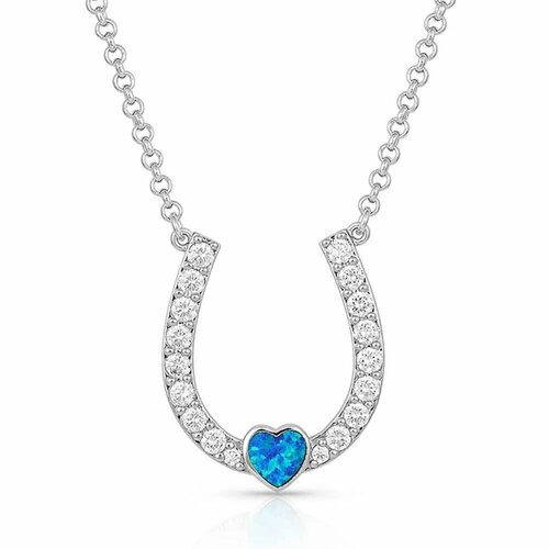 Lucky in Love Heart & Horseshoe Necklace