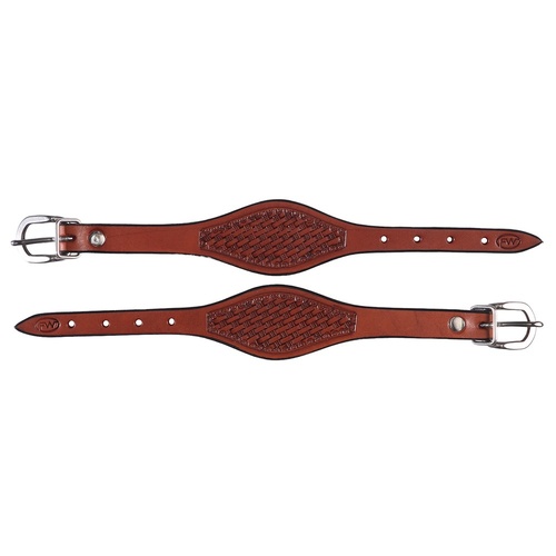 Fort Worth Fender Hobble Straps w/Basket Weave, Chestnut - main image