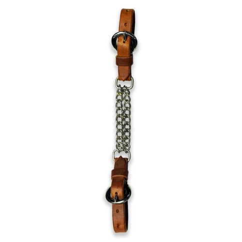 Ezy Ride Double Chain Curb Strap, Harness Leather - main image