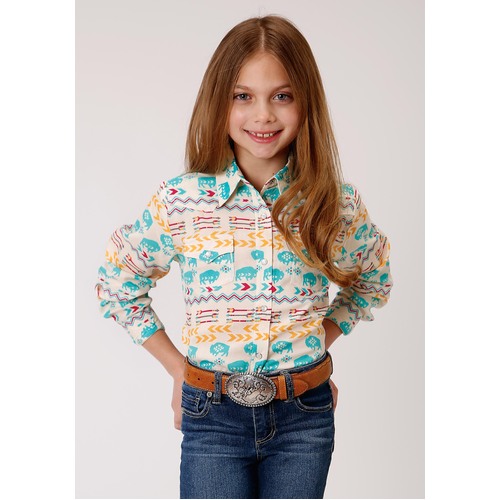 Girls Five Star Buffalo Print Shirt [Size: XS]