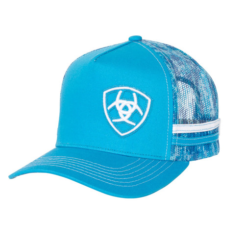 Digi Camo Trucker Cap, Blue Jewel