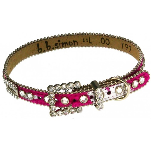 BBS Dog Collar Hot Pink [Size: 16"]