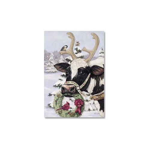 Christmas Card CB - Reindeer Cow