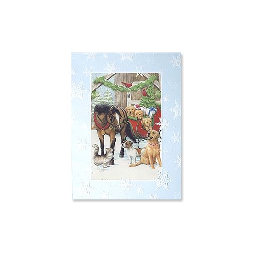 Christmas Card DE - Horse & Sleigh