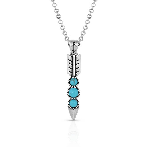 Free Falling Silver Arrow Necklace