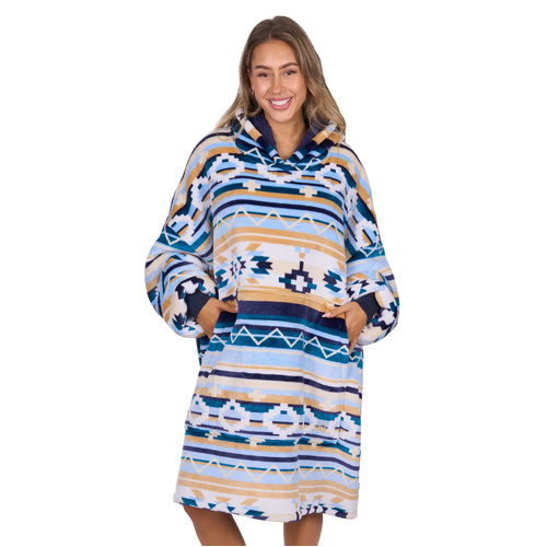 Pure Western Adults Aztec Print Snuggle Hoodie - main image