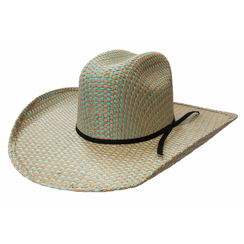 Rio Straw Hat, Turquoise 7 1/8