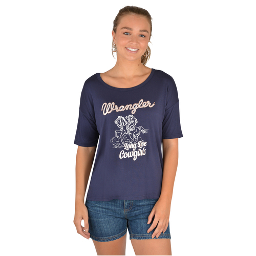 Womens Long Live Cowgirls Tee [Size: 14]