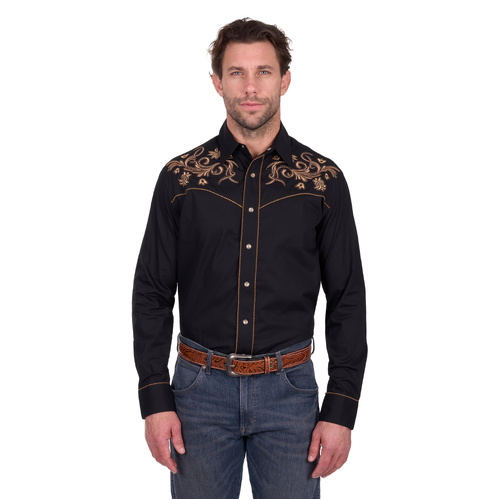 Wrangler Mens Luke Embroidered Long Sleeve Shirt [Size: S] - main image