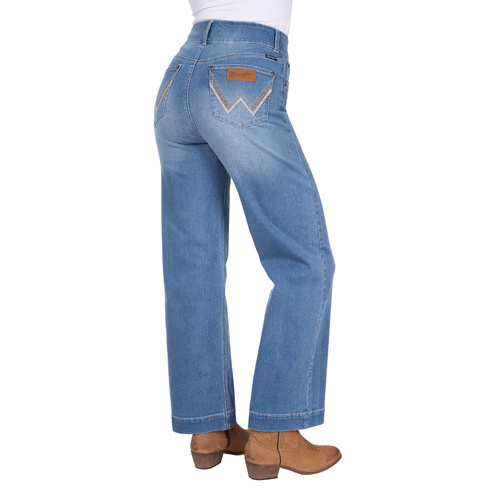 Wrangler Womens Chloe High Rise Wide Leg Jean [Waist Size: 0] [Leg Length: 30"] - main image